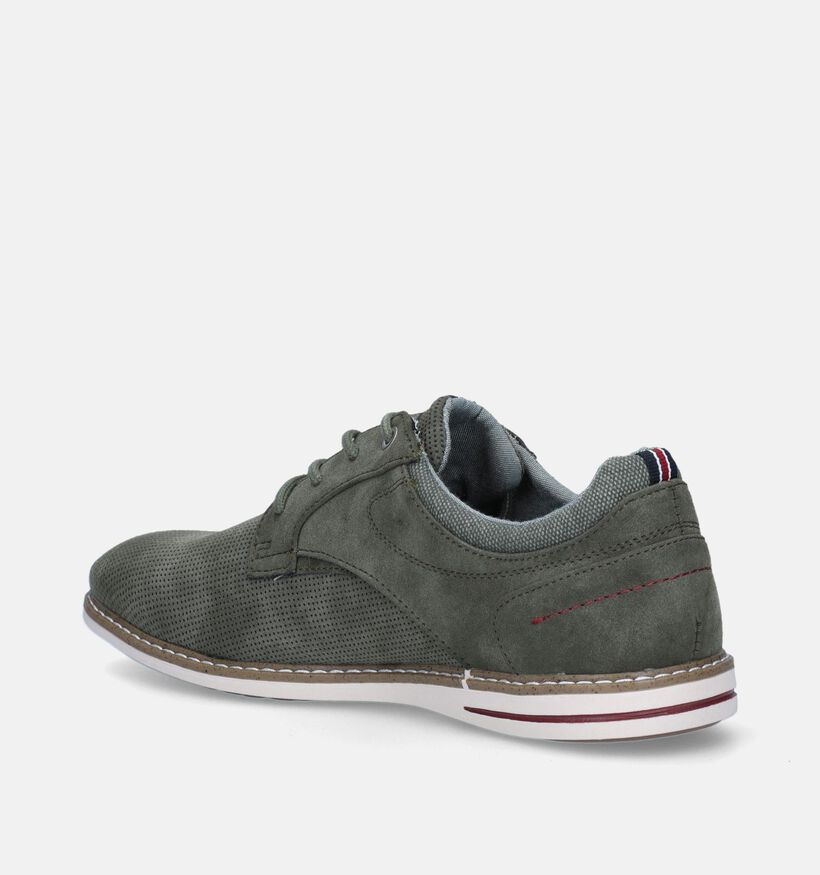 Mustang Chaussures à lacets en Vert kaki pour hommes (336652)