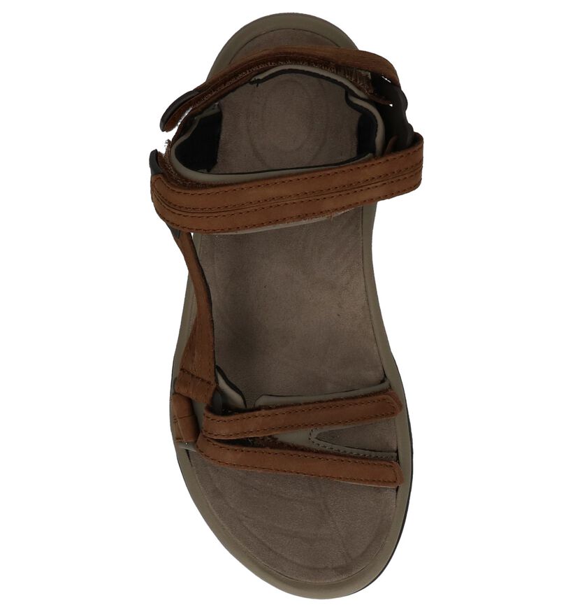 Teva Terra Sandales plates en Marron en cuir (212639)