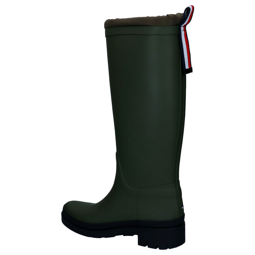 Tommy Hilfiger Kaki Overknee Regenlaars in kunststof (295181)