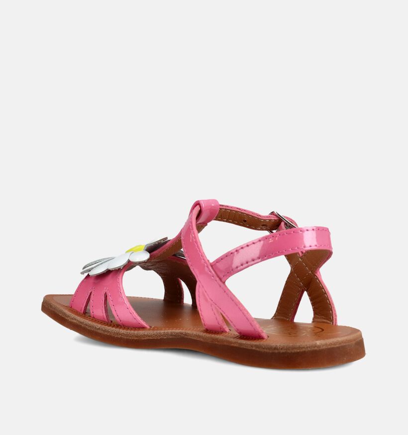 Pom d'Api Plagette Big Flower Roze Sandalen voor meisjes (370274)