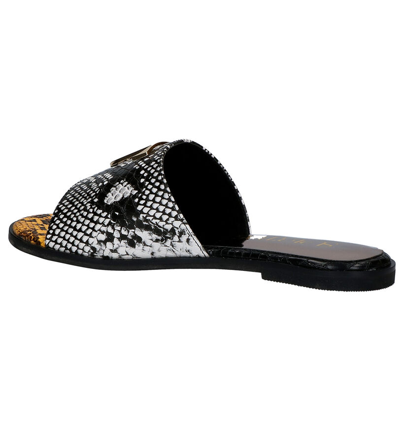 Supertrash Zwarte Slippers in kunstleer (274143)