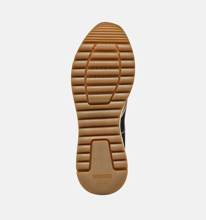 Geox Desya Baskets en Noir/Or pour femmes (360126) - pour semelles orthopédiques