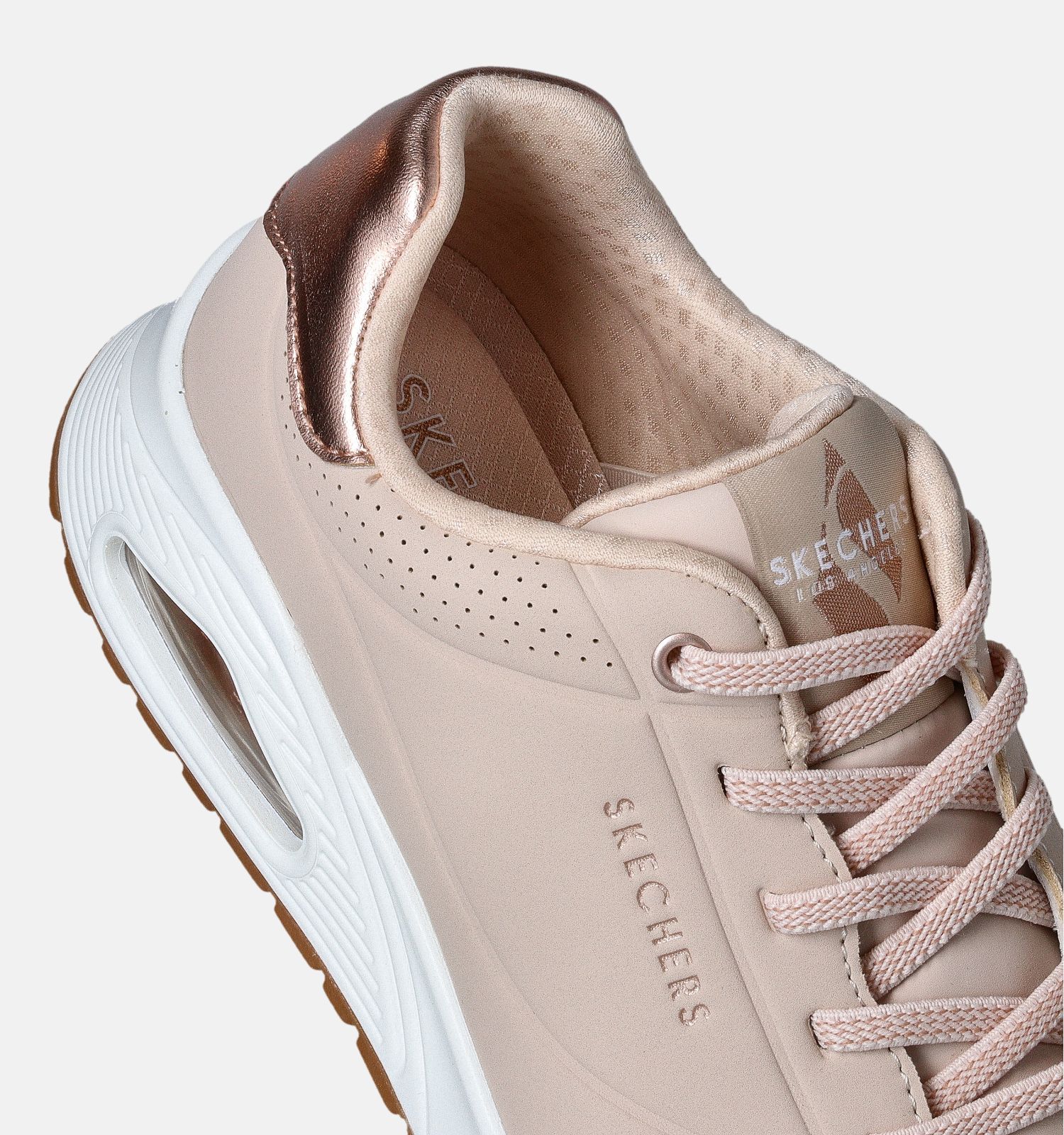Skechers Uno Shimmer Nude Sneakers | Dames Sneakers | Online op TORFS.BE