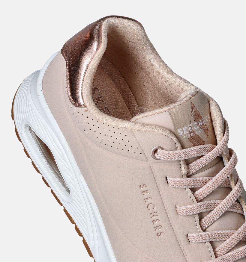 Skechers Uno Shimmer Nude Sneakers voor dames (350492)