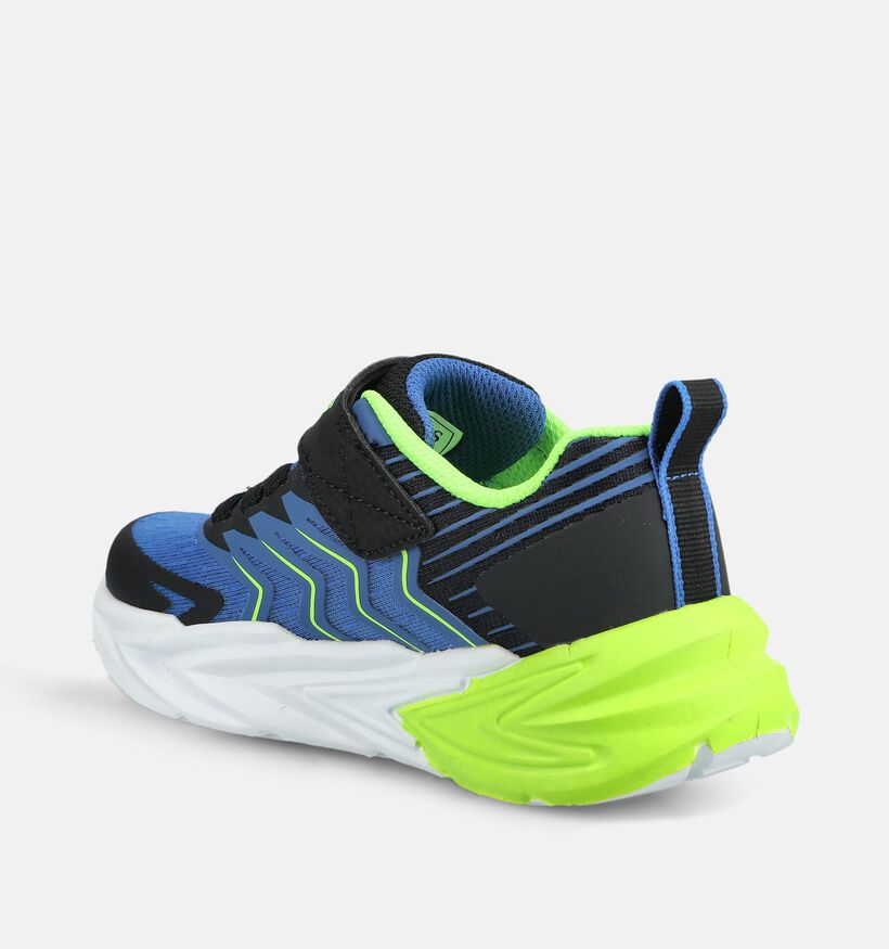 Skechers Flex Glow Ultra Blauwe/Fluo Sneakers voor jongens, meisjes (375726) - geschikt voor steunzolen