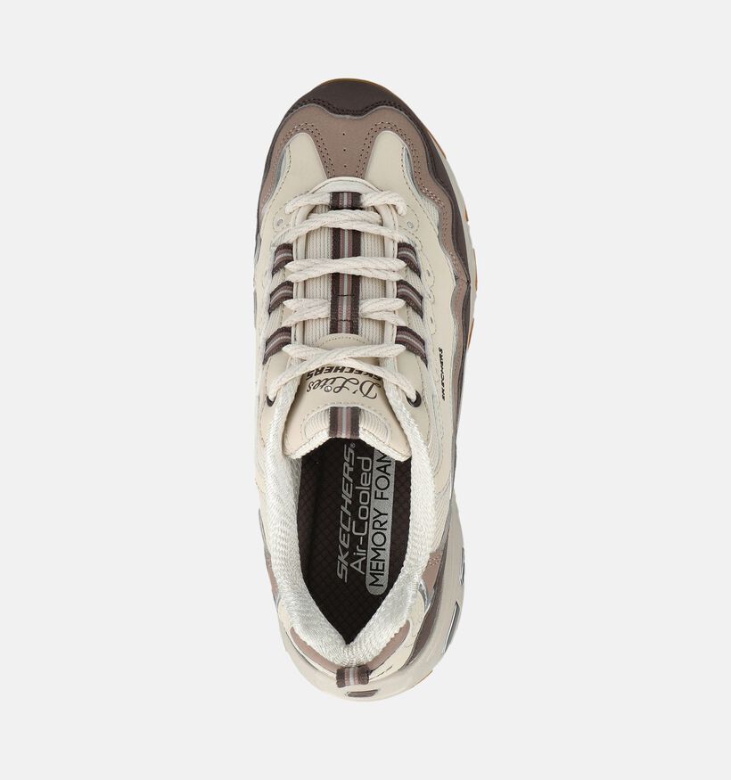 Skechers D'Lites Vintage Wave Baskets en Beige pour femmes (375609)
