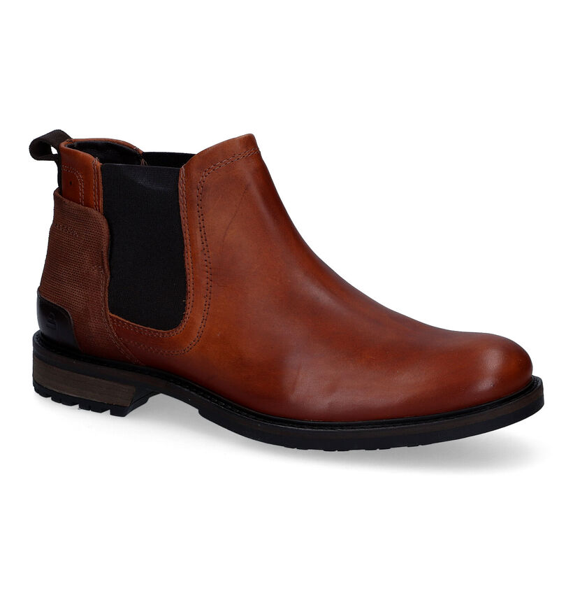 Bullboxer Bottines Chelsea en Cognac pour hommes (327428)