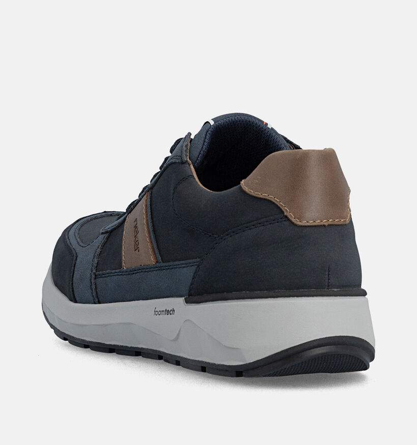 Rieker Chaussures plates en Bleu fonc&eacute; pour hommes (376518) - pour semelles orthop&eacute;diques