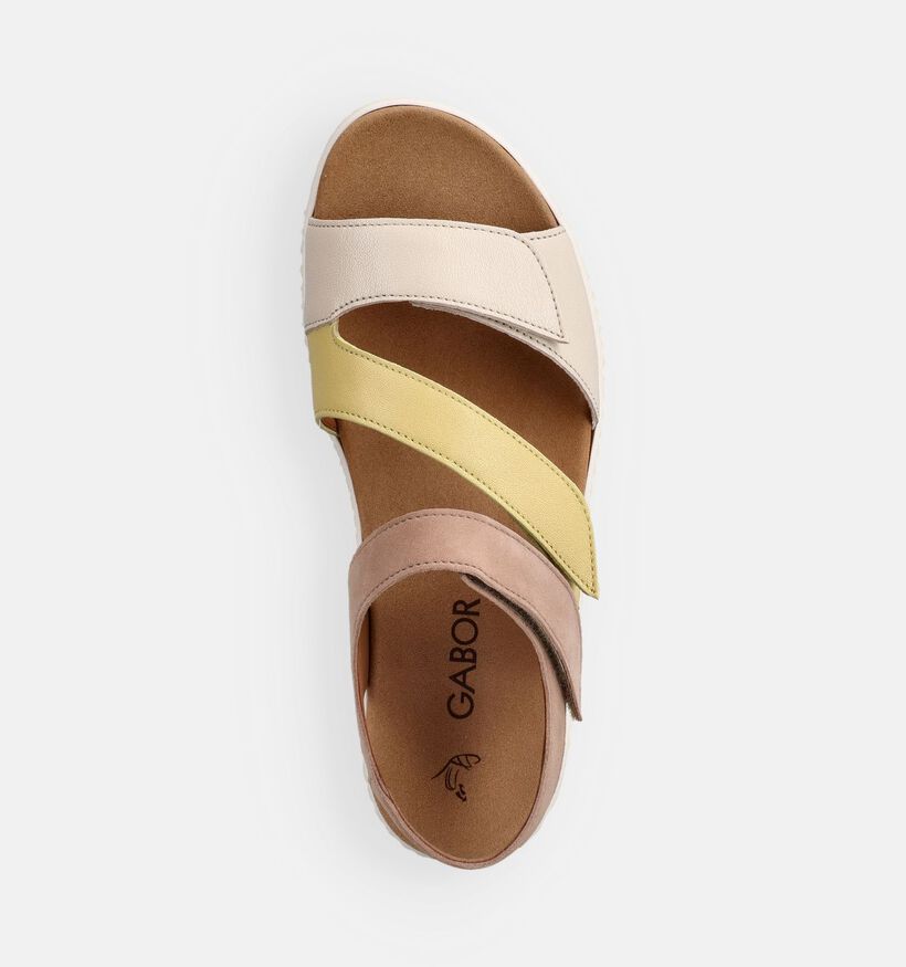 Gabor Beige/Gele Sandalen voor dames (371276) - geschikt voor steunzolen