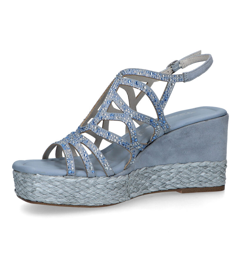 Tamaris Blauwe Sandalen met sleehak voor dames (325584)