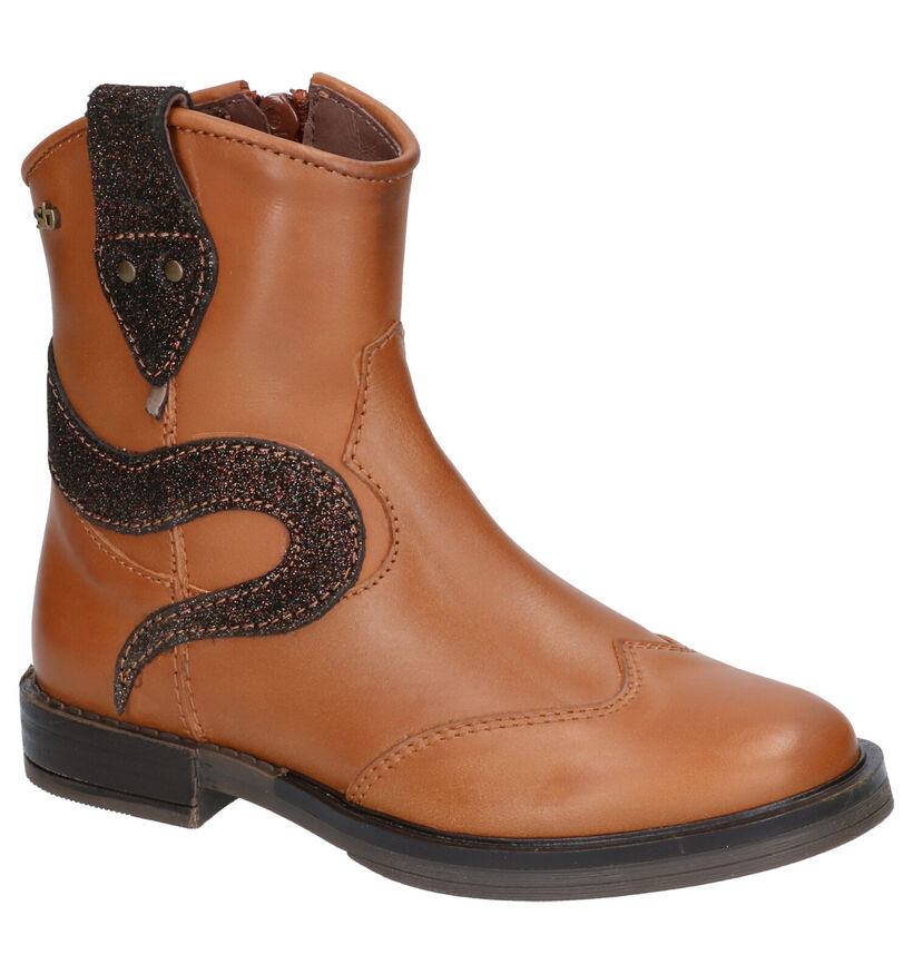 STONES and BONES Snaca Bottes en Cognac en cuir (255527)