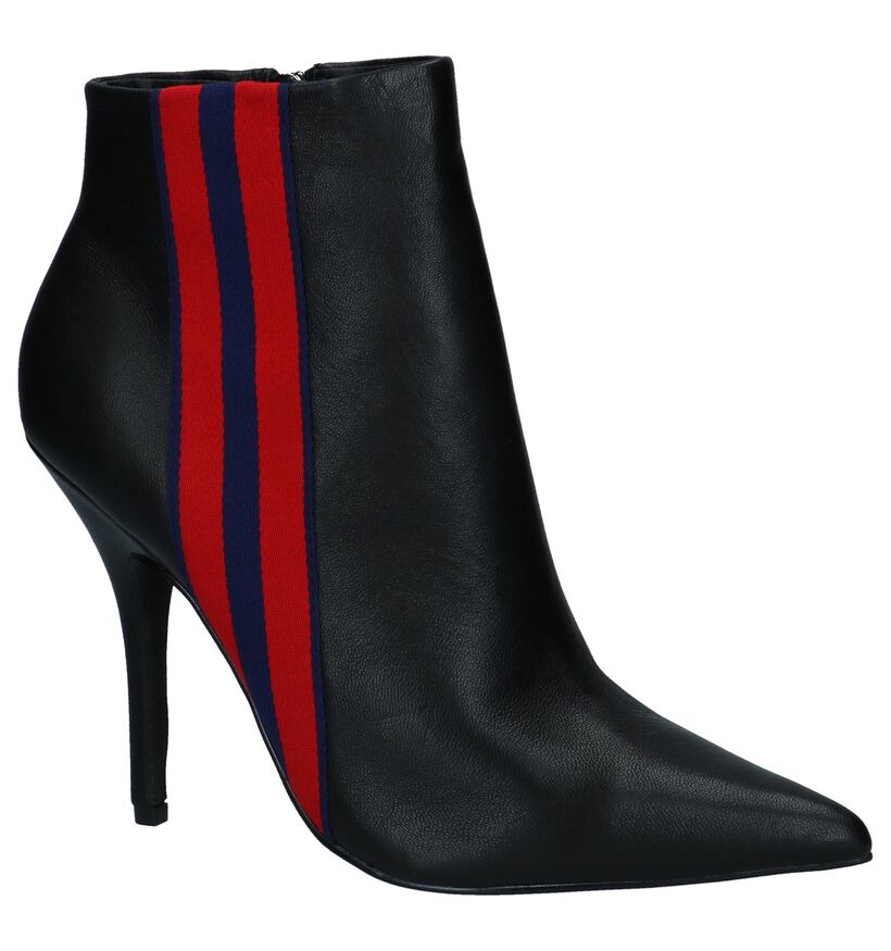 Steve Madden Knock Zwarte Enkellaarzen in leer (236915)