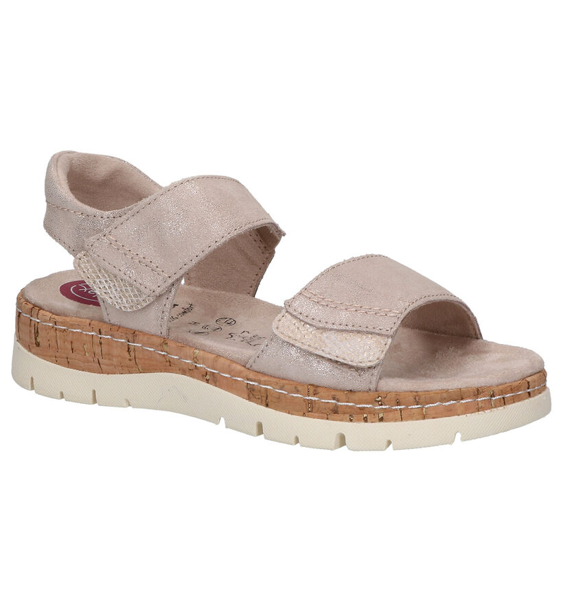 Jana SoftFlex Gouden Sandalen in daim (270480)