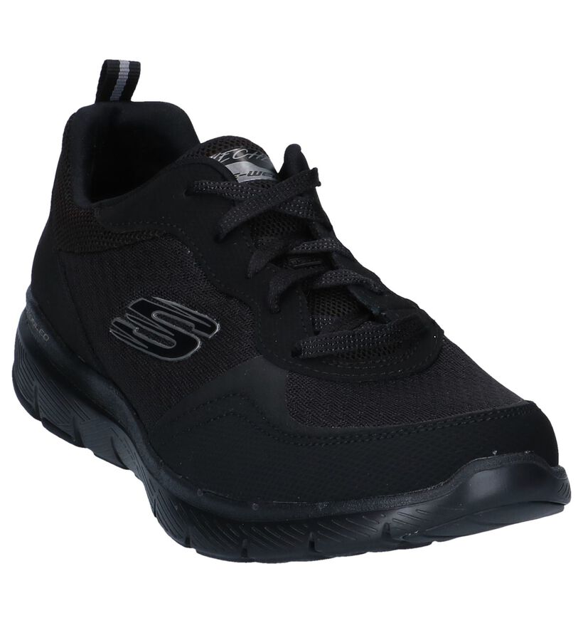 Donkerblauwe Sneakers Skechers Flex Appeal 3.0 in leer (251956)