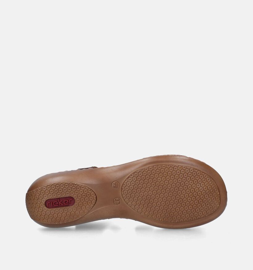 Rieker Cognac Platte sandalen voor dames (339130)