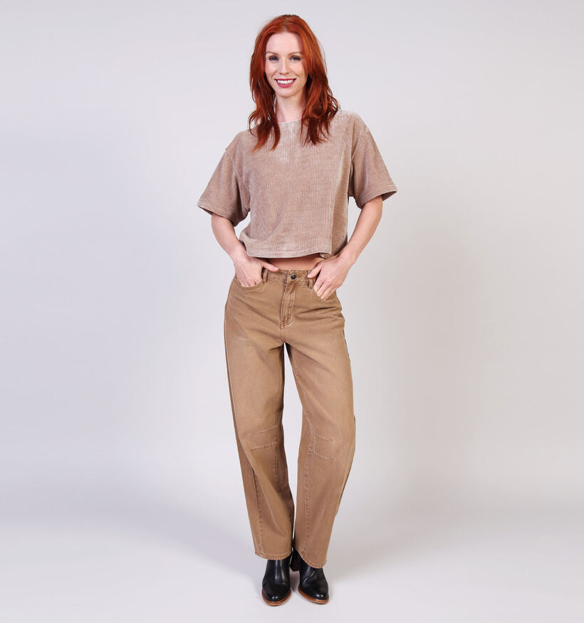 Rue Mazarine Softly Lichtbruine T-shirt voor dames (365513)