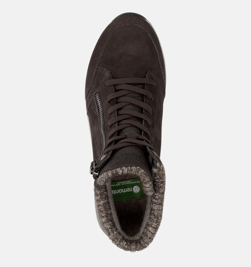 Remonte Donkerbruine Veterboots voor dames (379858)