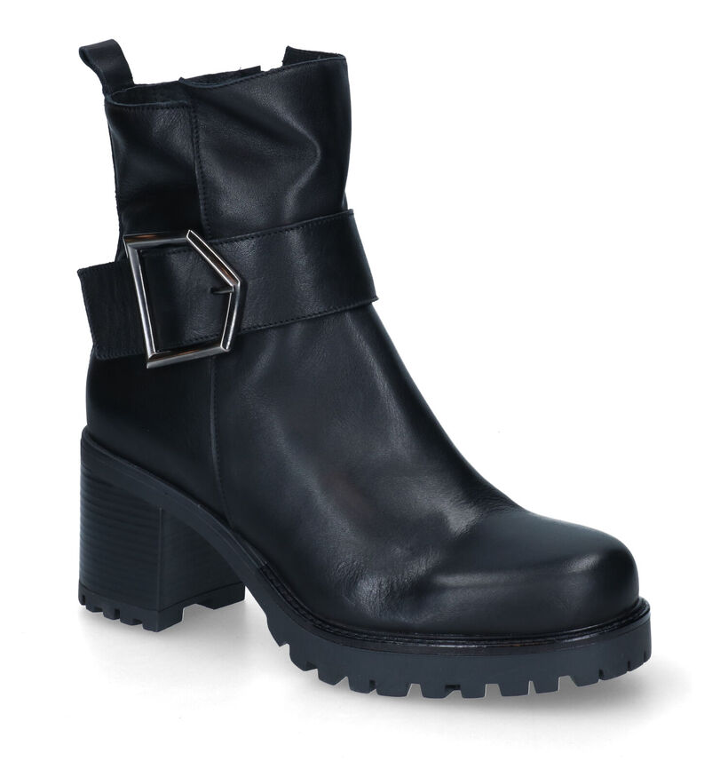 Sweet Lemon Pirlou Bottillons en Noir en cuir (317233)