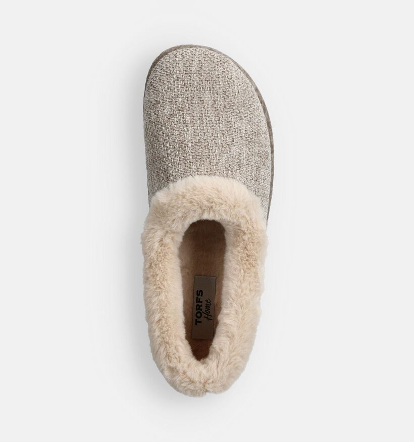 Torfs Home Donkerbeige Pantoffels voor dames (380867) - geschikt voor steunzolen