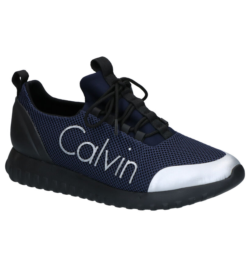 Calvin Klein Ron Baskets en Bleu en textile (269134)