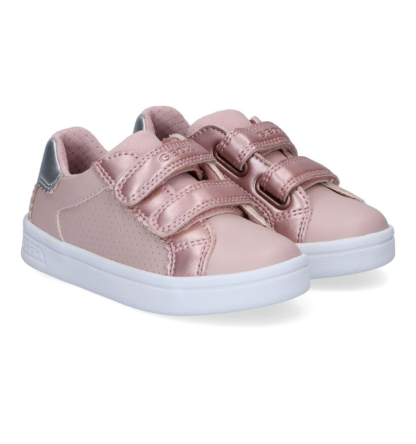 Geox Djrock Chaussures à velcro en Rose pour filles (302631)