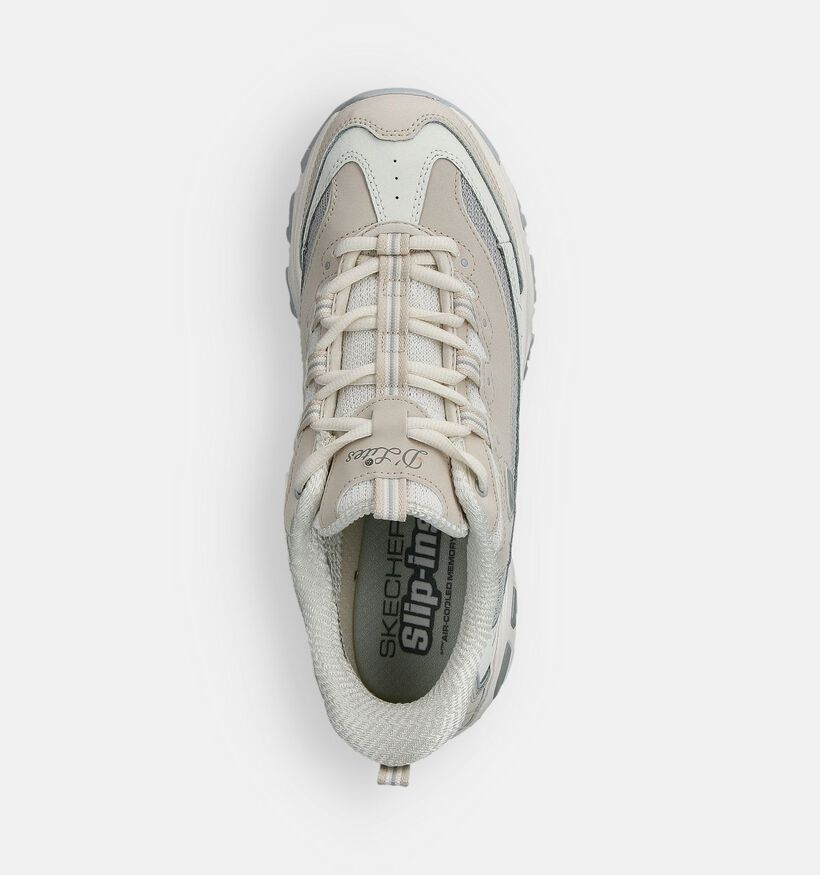 Skechers D'Lites Smooth Witte Sneakers voor dames (361784)