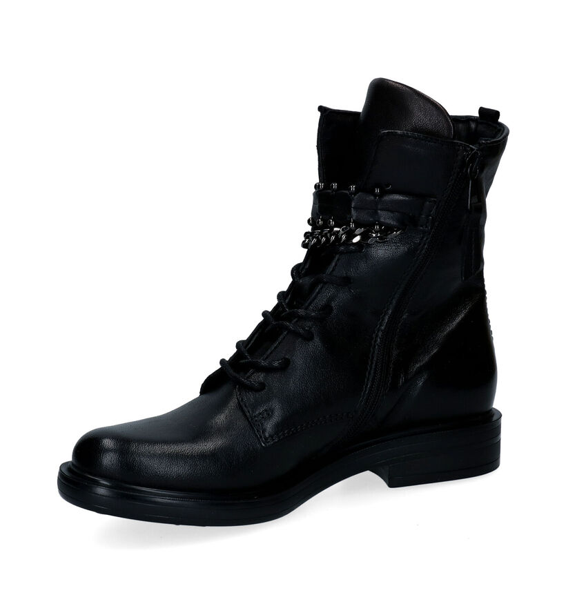 Mjus Boots à lacets en Noir en cuir (297886)