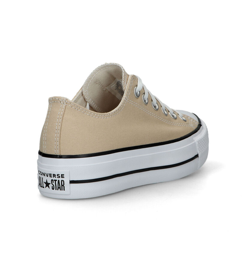 Converse Chuck Taylor All Star Lift Platform Beige Sneakers voor dames (325470)