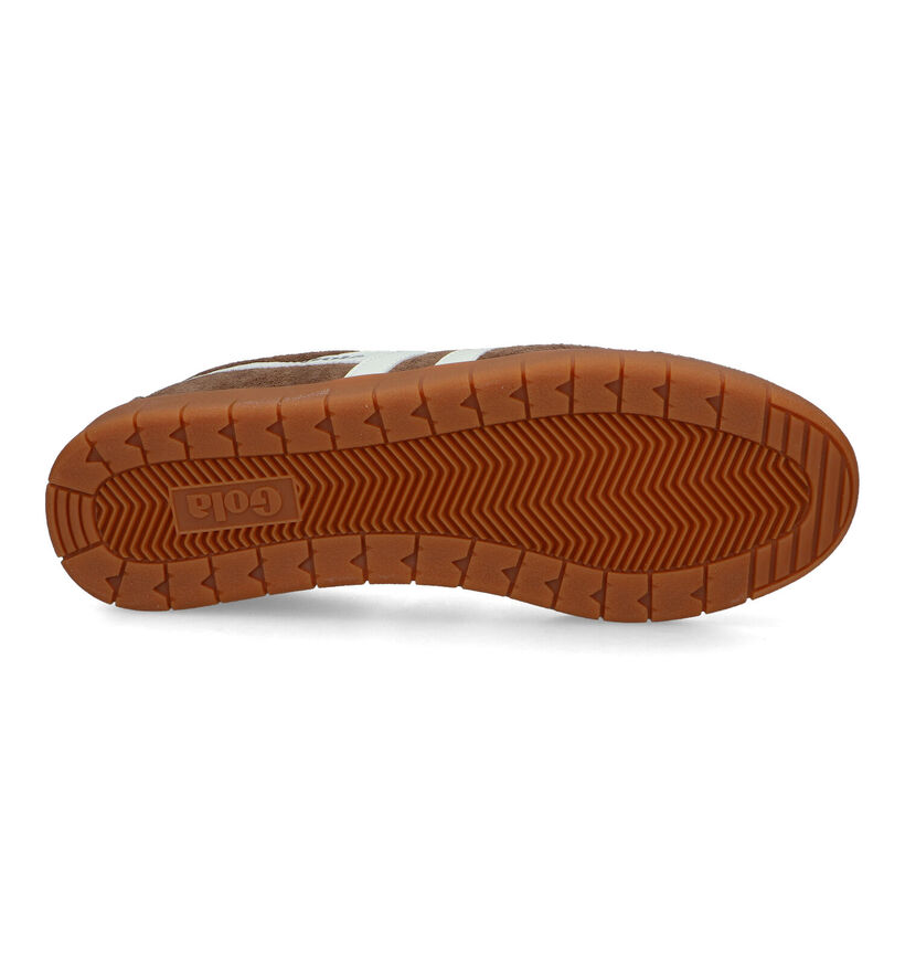 Gola Hurricane Suede Baskets en Beige pour hommes (336324) - pour semelles orthopédiques