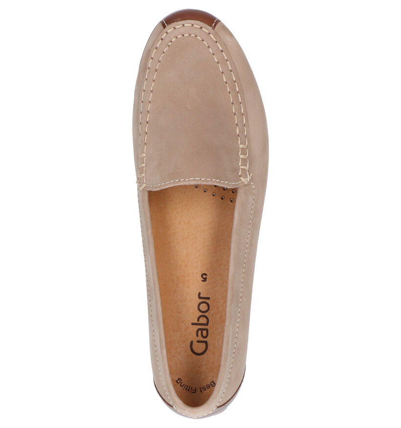 Gabor Best Fitting Taupe Mocassins in leer (271501)