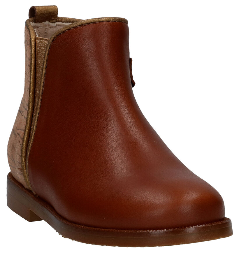 Beberlis Bottes basses en Cognac en cuir (281122)