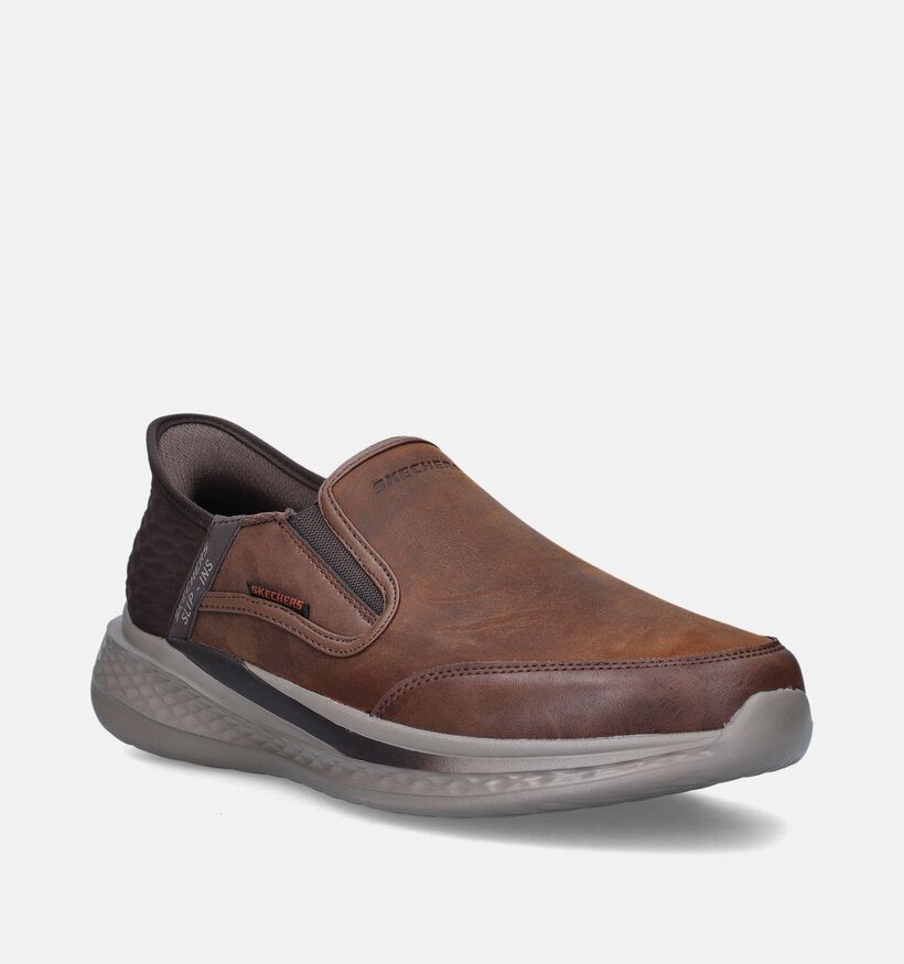 Skechers Slade Cognac Slip-ins voor heren (350326) - geschikt voor steunzolen