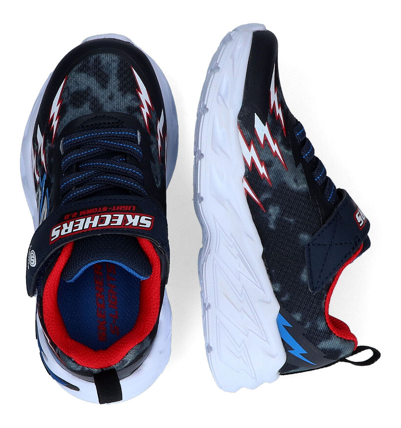 Skechers Light Storm 2.0 Zwarte Sneakers voor jongens (345242)