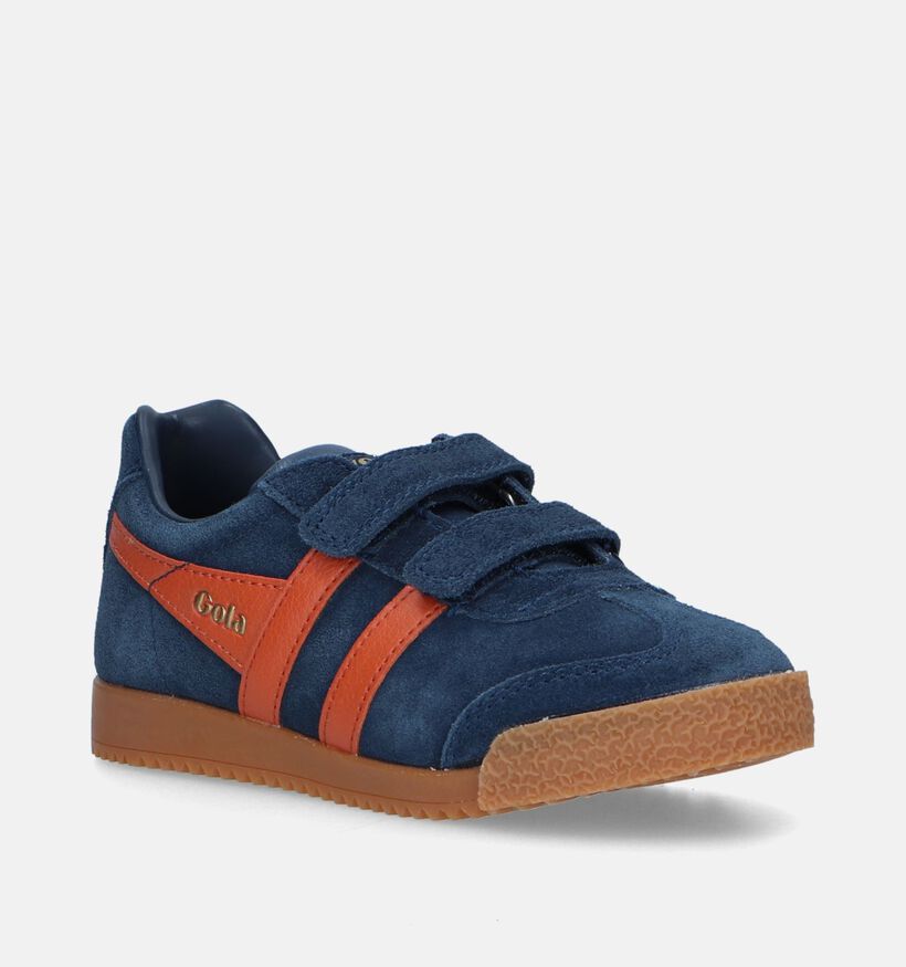 Gola Harrier Strap Blauwe Sneakers voor jongens, meisjes (335824)