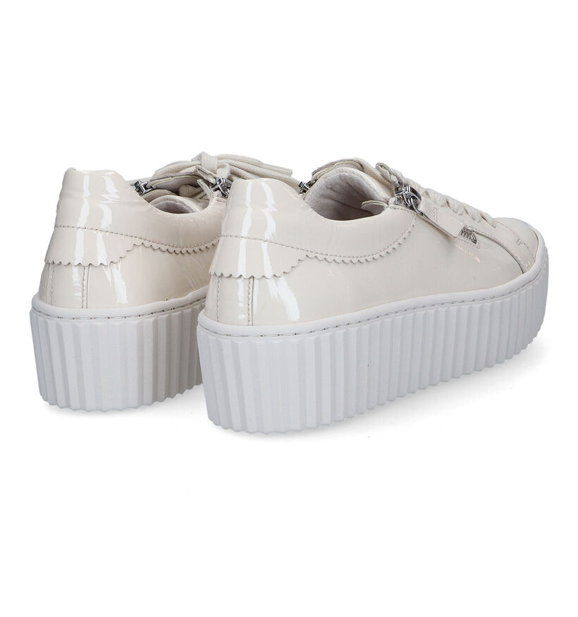 Gabor Best Fitting Ecru Veterschoenen in lak (315308)