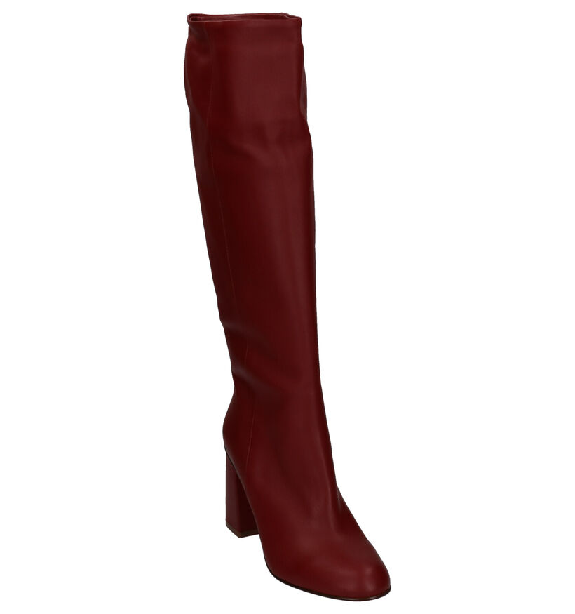 Via Limone Bottes en Bordeaux en cuir (259329)