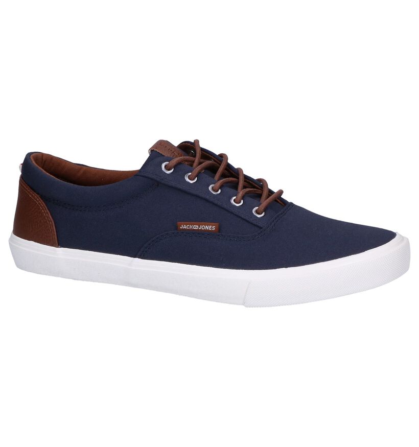 Jack & Jones Vision Mixed Blauwe Veterschoenen in stof (286410)