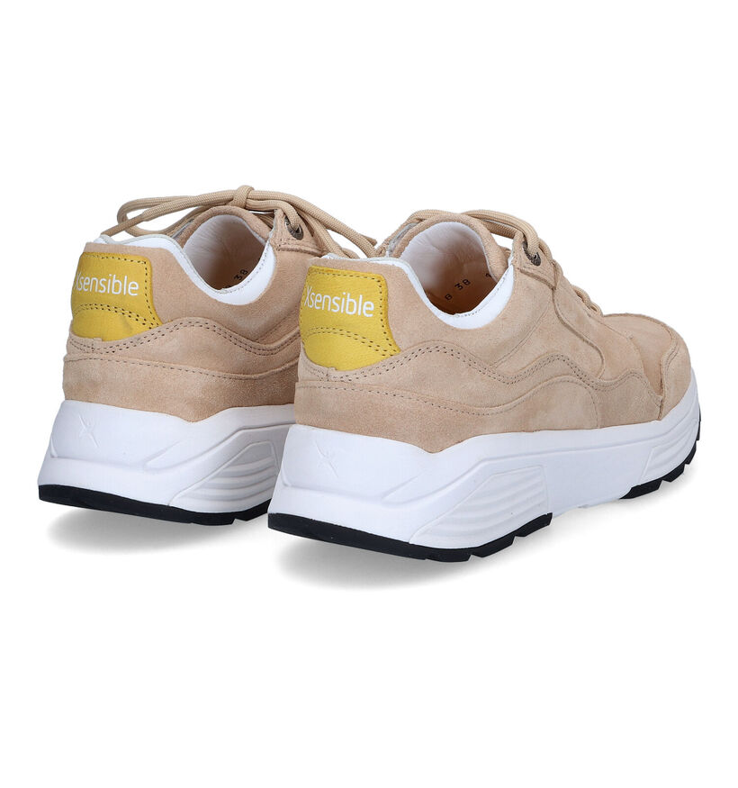 Xsensible Golden Gate Beige Veterschoenen in nubuck (308345)