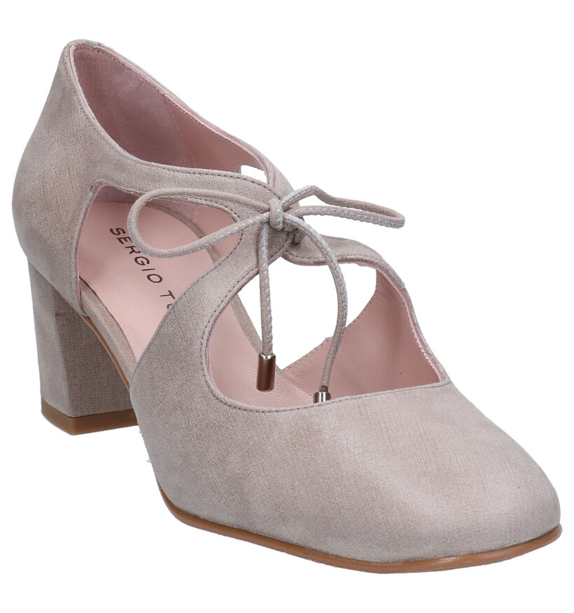 Sergio Turri Taupe Pumps in daim (273876)