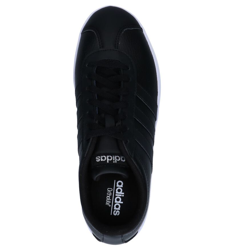 adidas VL Court 2.0 Baskets en Noir en cuir (252576)