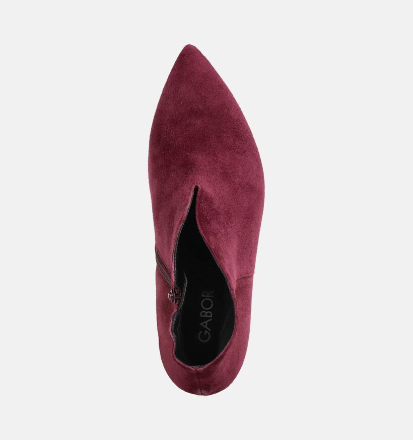 Gabor Comfort Bordeaux Enkellaarzen met Hak voor dames (380059)