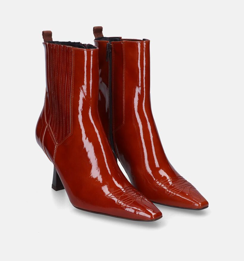 Zinda Bottines à talons en Cognac pour femmes (317221)