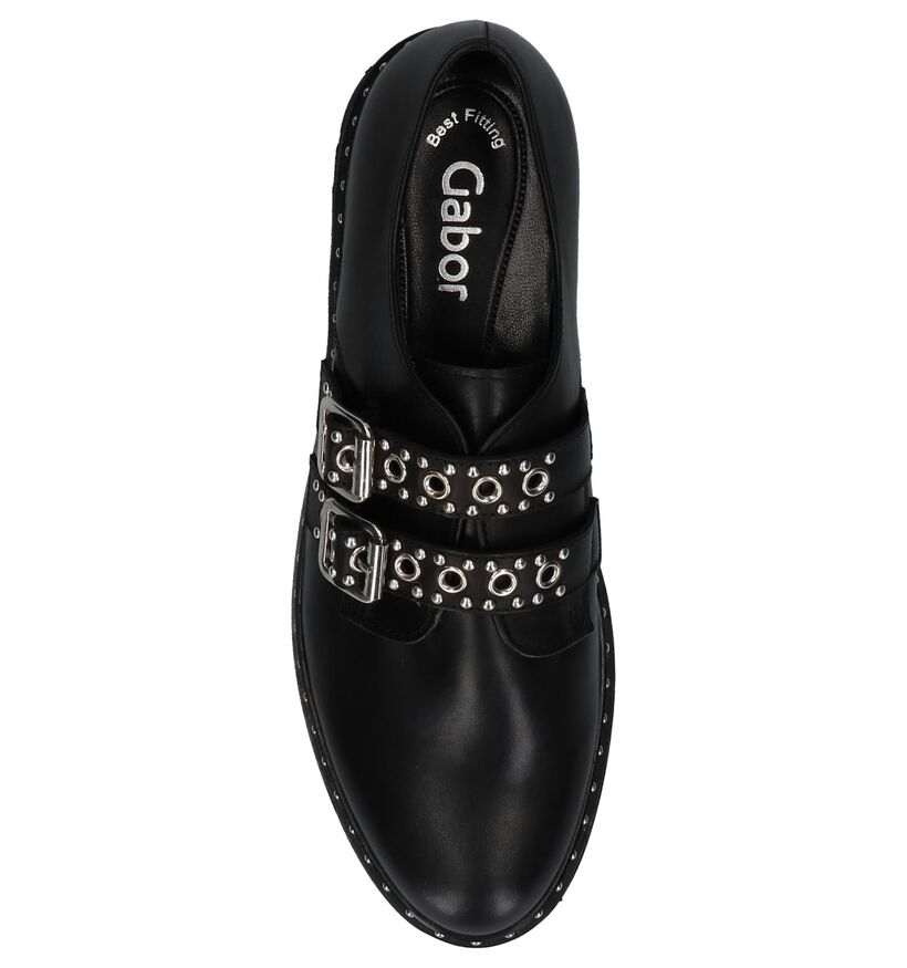 Gabor Best Fitting Chaussures slip-on en Noir en cuir (231253)