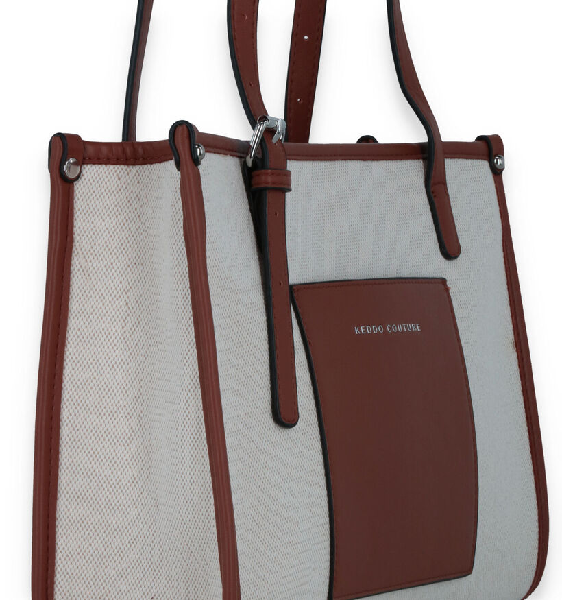 Keddo Beige Shopper Tas met Rits in kunstleer (324331)