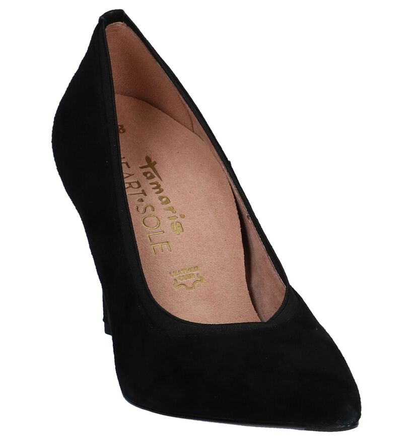 Tamaris Heart & Sole Zwarte Pumps in velours (226753)