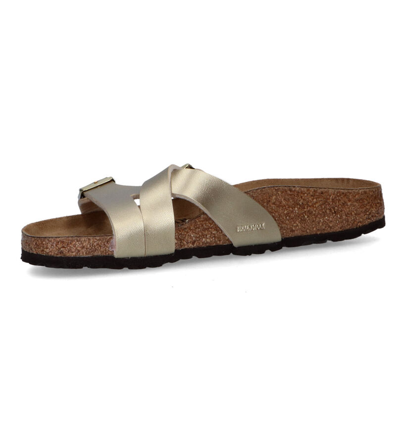 Birkenstock Yao Balance Nu-pieds en Or en simili cuir (322656)