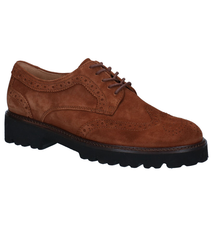Gabor Best Fitting Cognac Oxford Veterschoenen in nubuck (283537)