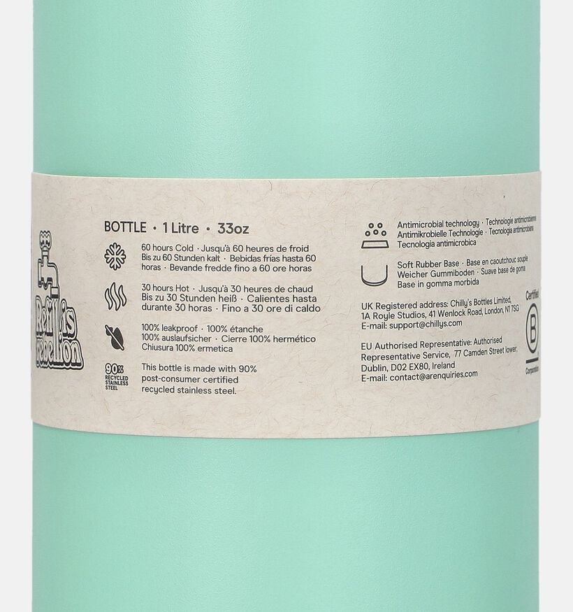 Chilly's Series 3 Lichtgroene Drinkbus 1000ml voor dames (381606)
