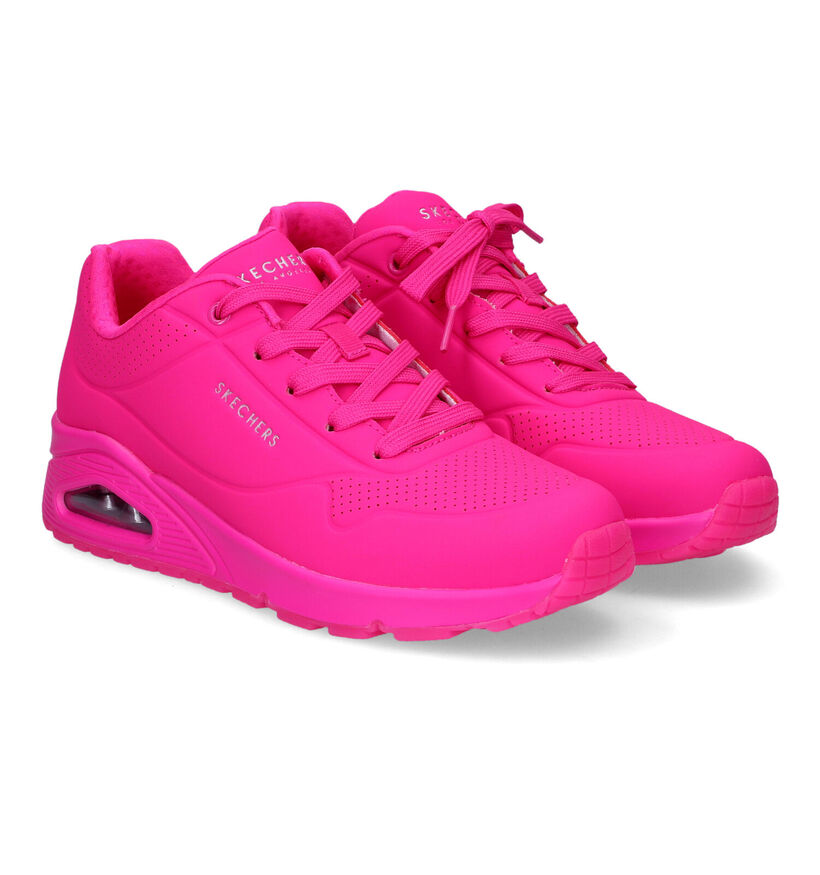 Skechers Uno Night Shades Baskets en Rose pour femmes (318175)