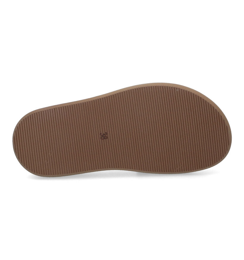 Inuovo Nu-pieds plates en Marron pour femmes (309550)